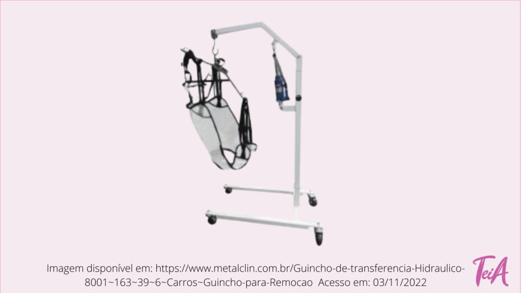 Facilita a transferência do usuário da cama para a cadeira de rodas e vice-versa. Indicado para indivíduos obesos, com limitações de movimento, que não conseguem auxiliar nas transferências e não possuem mais de um cuidador para transferí-los.