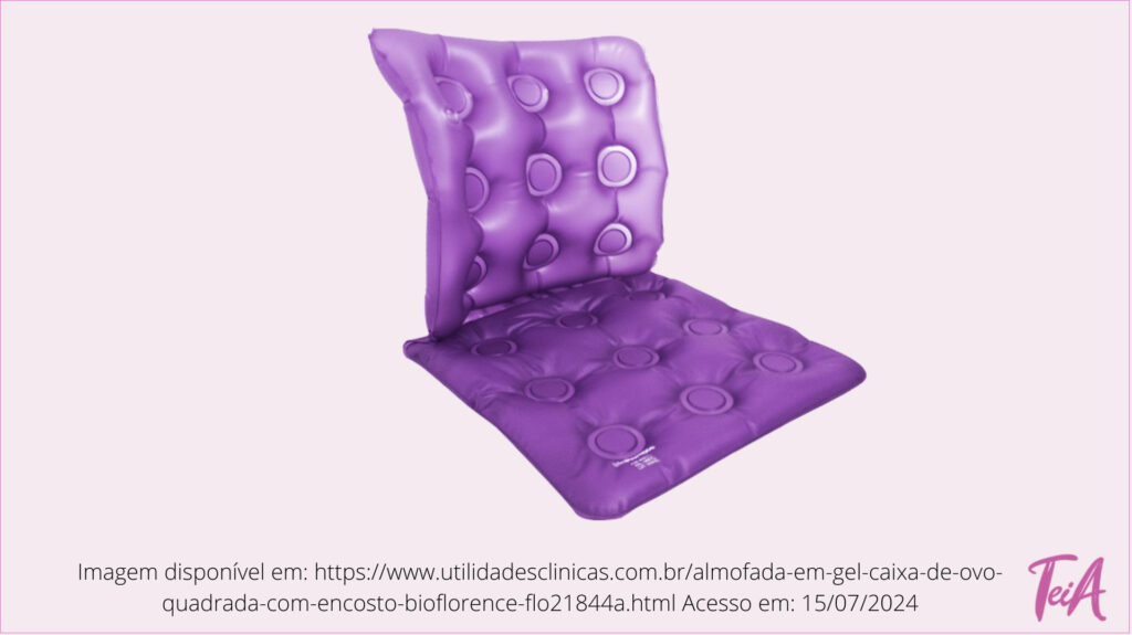 Este sistema de encosto e assento conjugado promove alivio de pressão nas tuberosidades ósseas, previne o aparecimento de escaras e distribui de forma uniforme o peso corporal.
