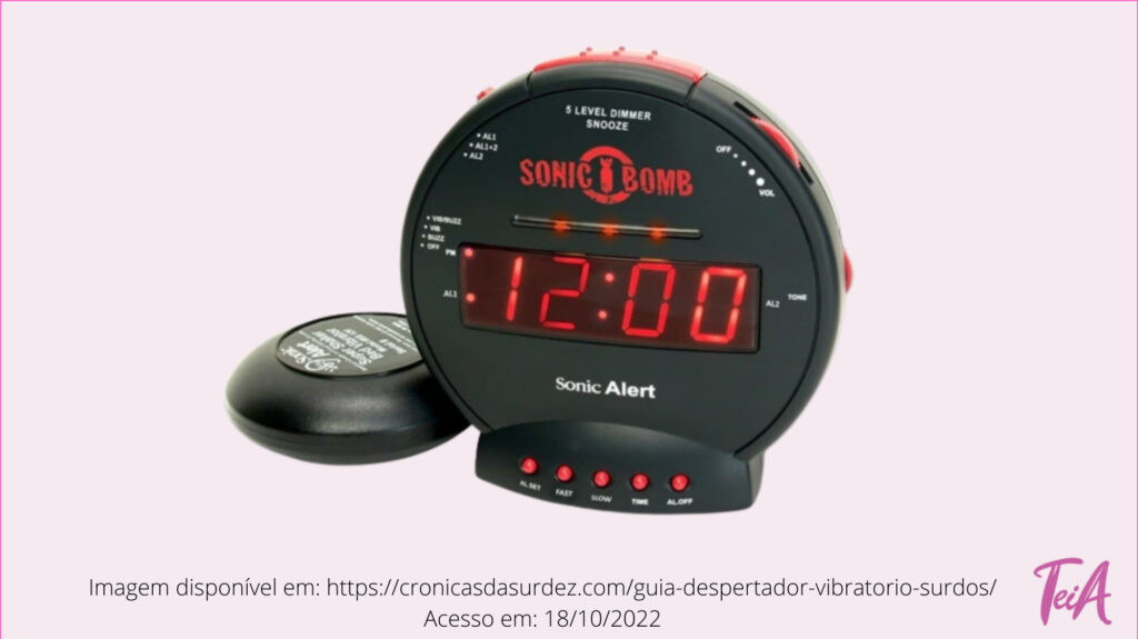 Relógio com recurso de despertador vibratório.