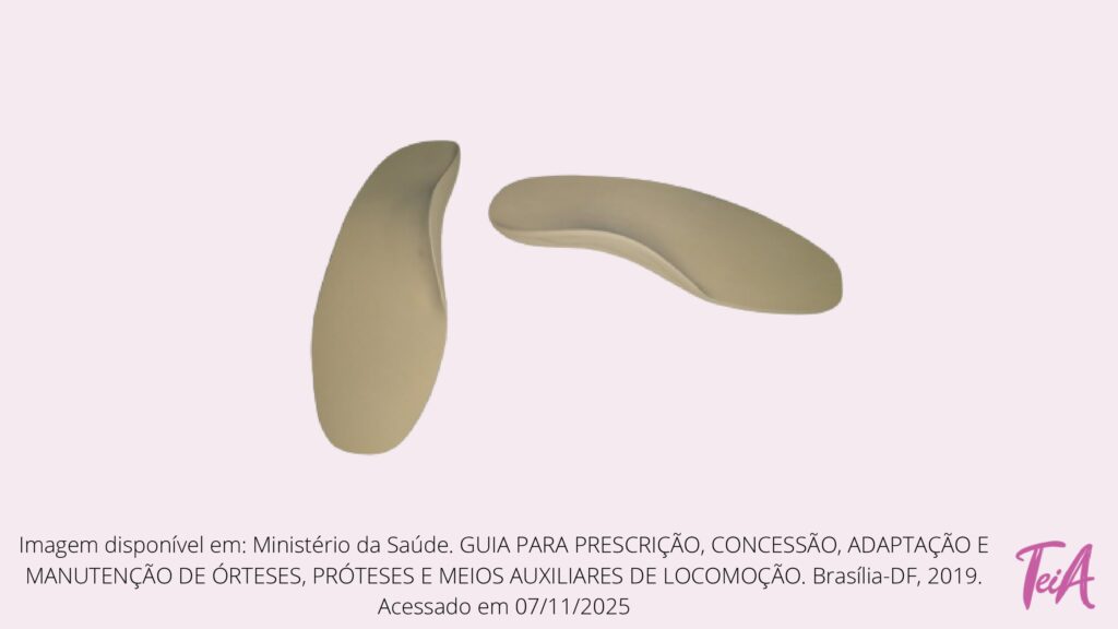 Promove o alívio de zonas de pressão dolorosas, úlceras, calosidades e o suporte dos arcos longitudinal e transversal do pé. É também utilizada para modificar a posição do pé, de modo a corrigir o alinhamento de outras articulações do mesmo membro inferior.